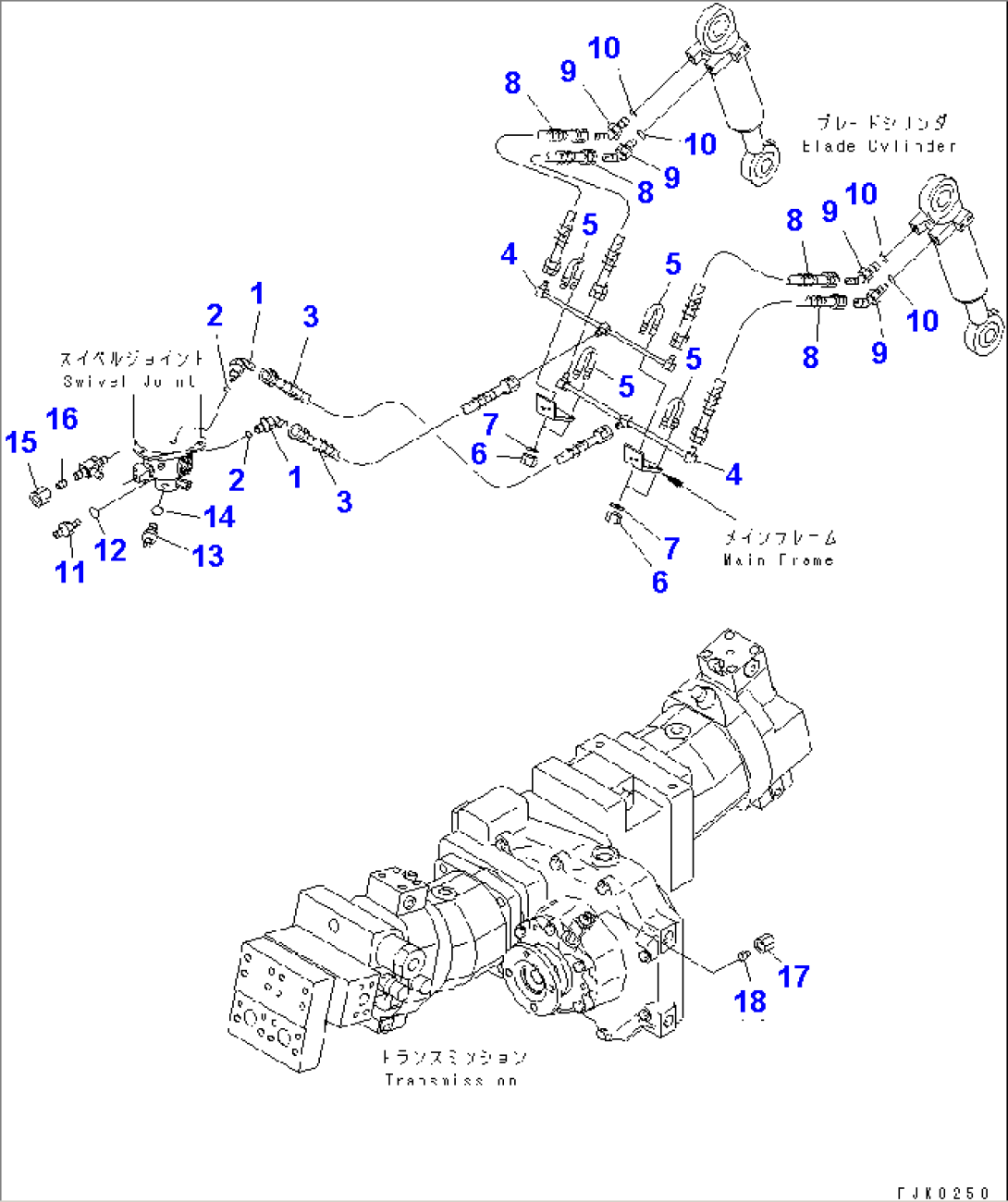 REAR DOZER PIPING