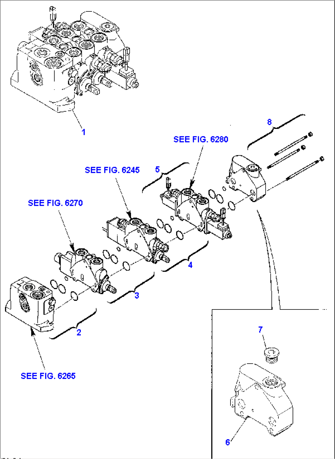 SHOVEL CONTROL VALVE (FOR BUCKET 4 IN 1) (WITH RETURN TO DIG)