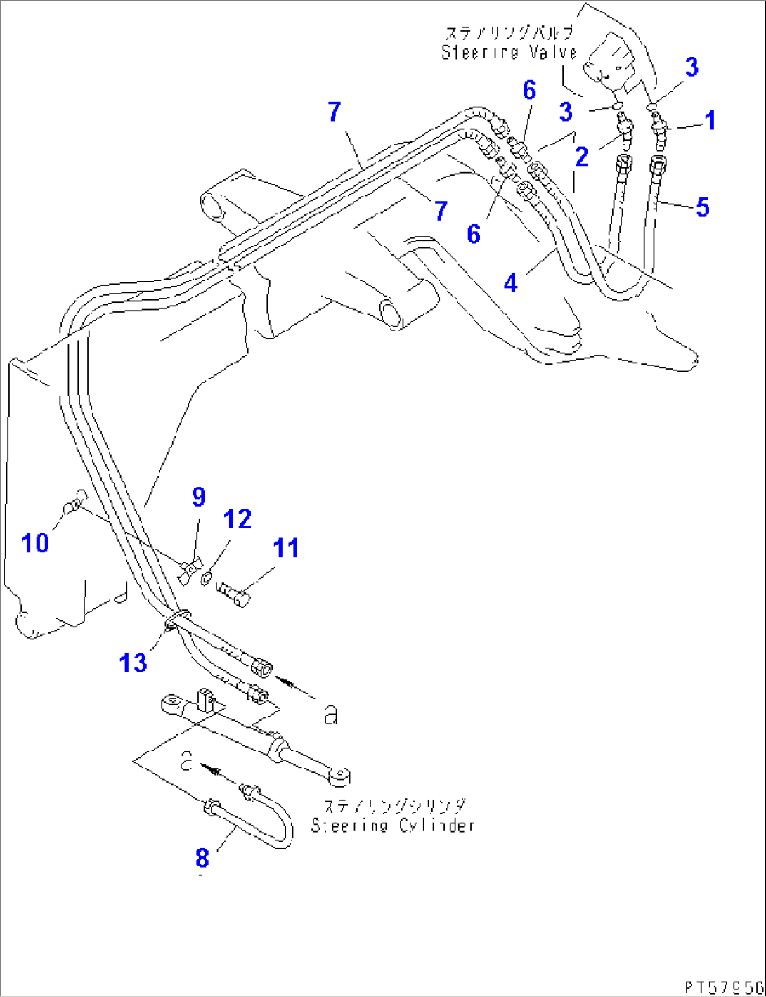 STEERING PIPING (STEERING CYLINDER LINE)