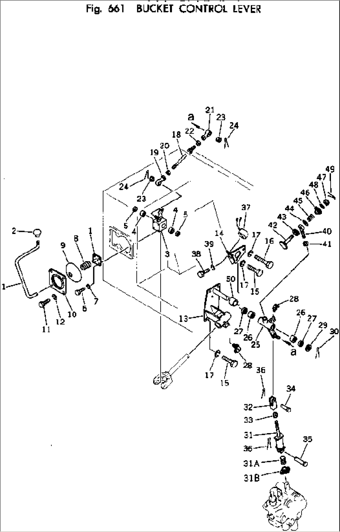 BUCKET CONTROL LEVER