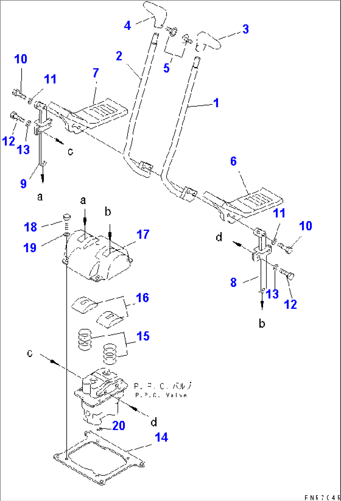 TRAVEL CONTROL LEVER