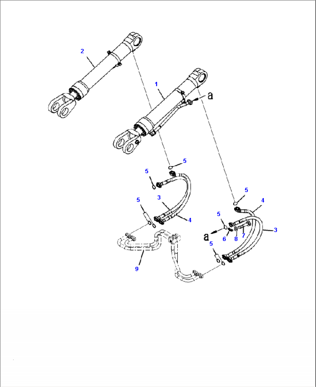 H4200-06A1 HYDRAULIC PIPING BOOM CYLINDER HOSES