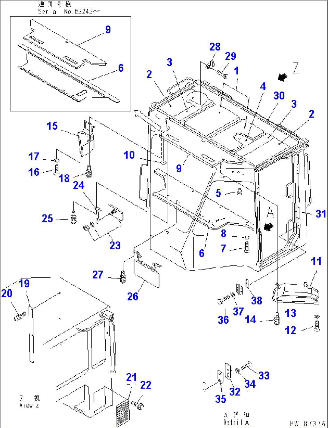 2-PERSONS CAB (ROOF AND INTERIOR TRIM)(#63001-64000)