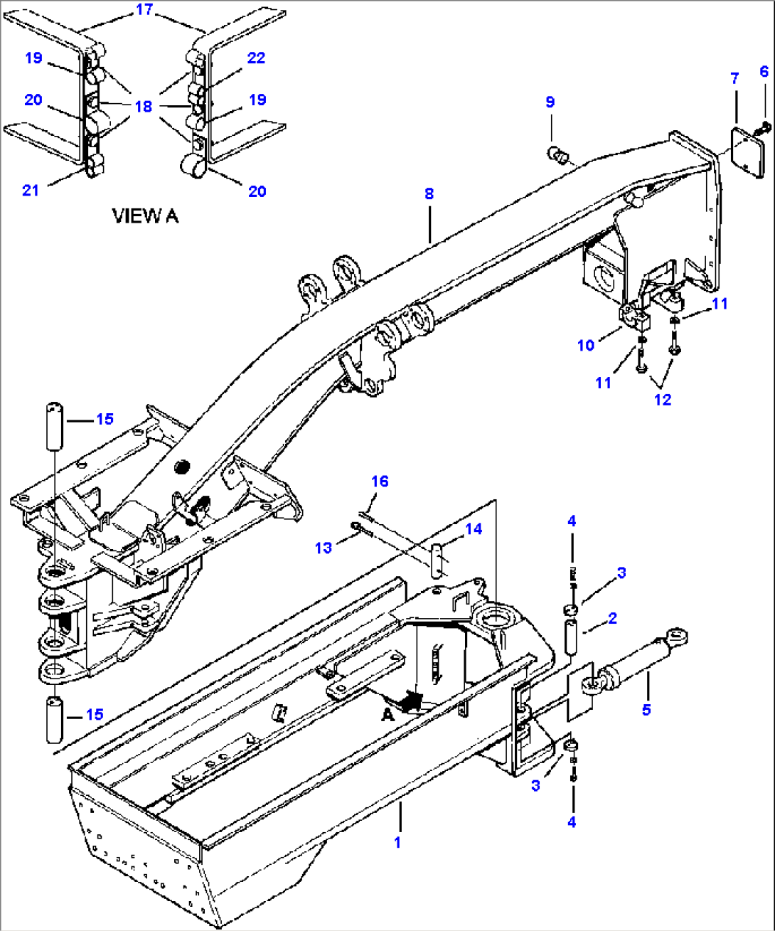 MAIN FRAME 530 2C - R.H. AND L.H. 90 DEGREES BLADE SUSPENSION - S/N 203959 AND UP