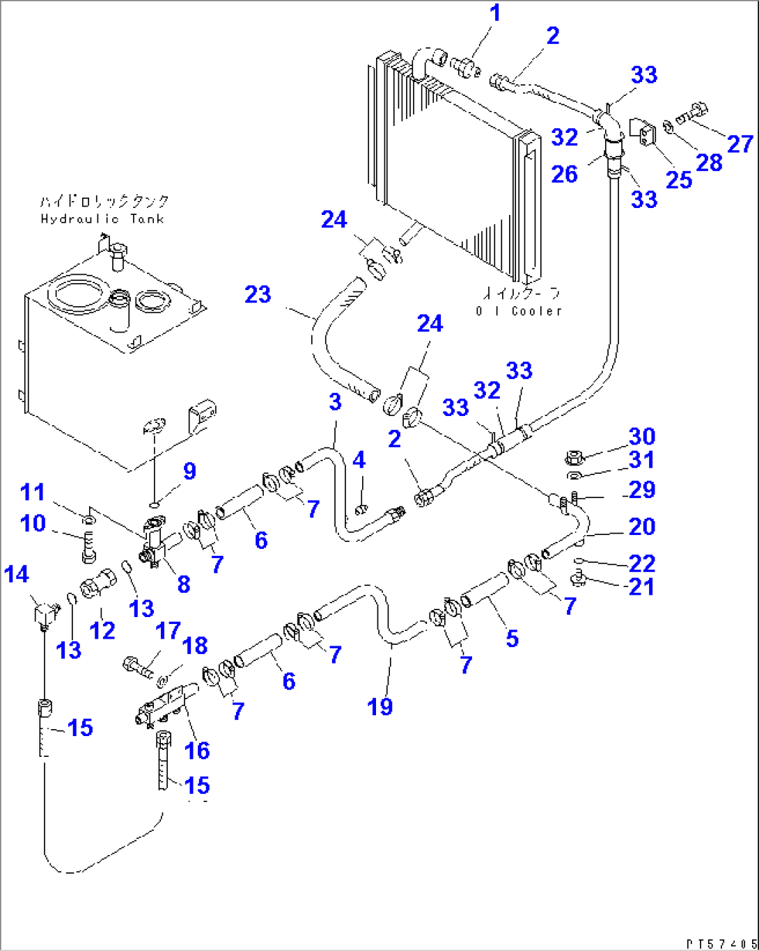 HYDRAULIC PIPING (OIL COOLER LINE)