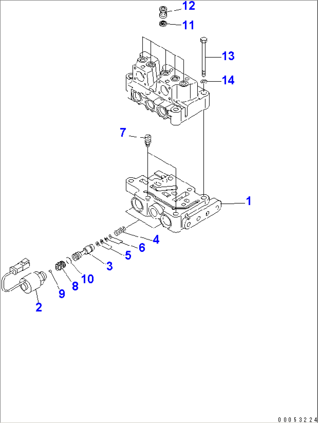 TRANSMISSION VALVE (LOWER VALVE AND MOUNTING)(#1201-)