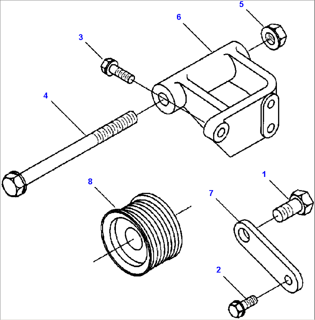 FIG. A6103-A2A4 ALTERNATOR MOUNTING