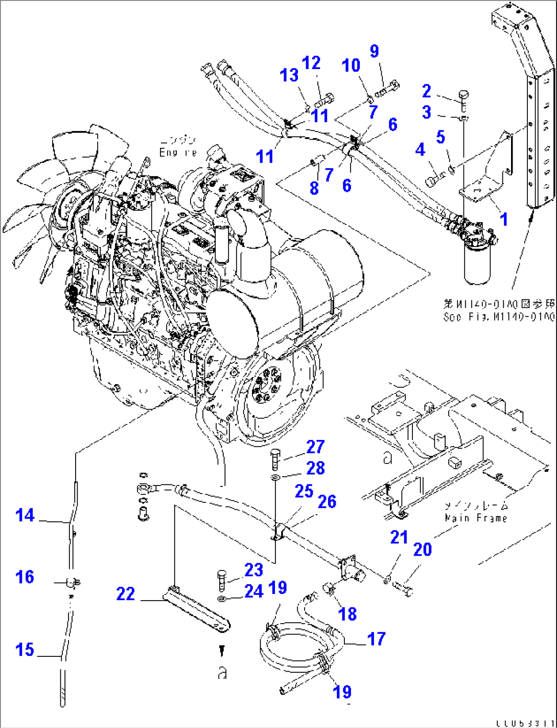 ENGINE MOUNT (FILTER REMOTE)(#2001-)