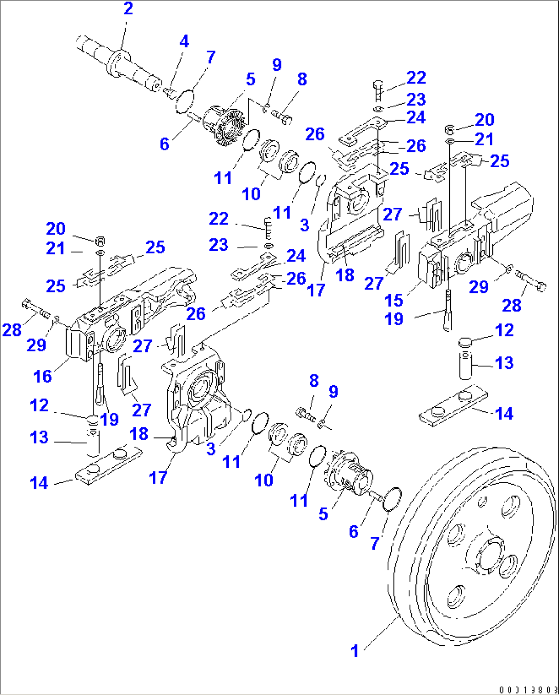 FRONT IDLER (FOR SLAG HANDLING)(#37553-37822)