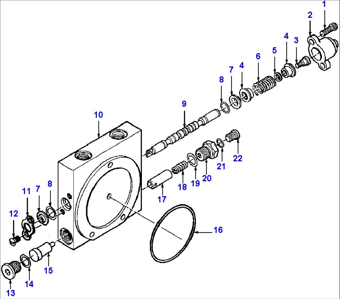 VALVE SECTION DRAWBAR LIFT, DRAWBAR SIDE SHIFT, ARTICULATION & MOLDBOARD SHIFT