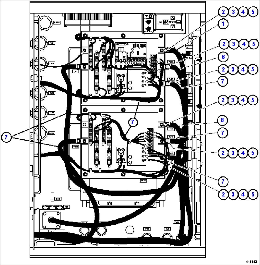 CONTROL CABINET - CENTER DOOR WIRING