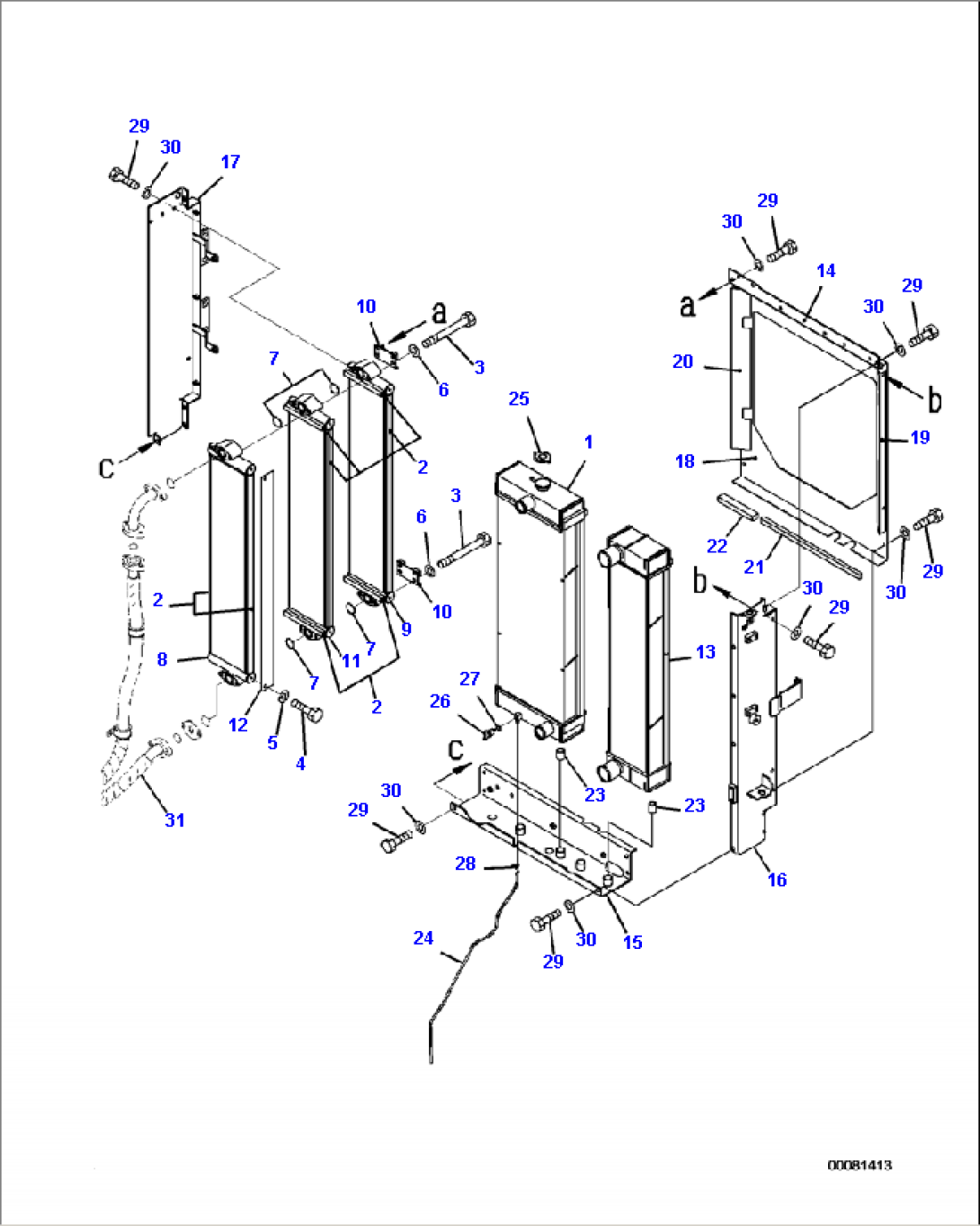 C0110-01A1 RADIATOR WIDE CORE (LATCH TYPE)