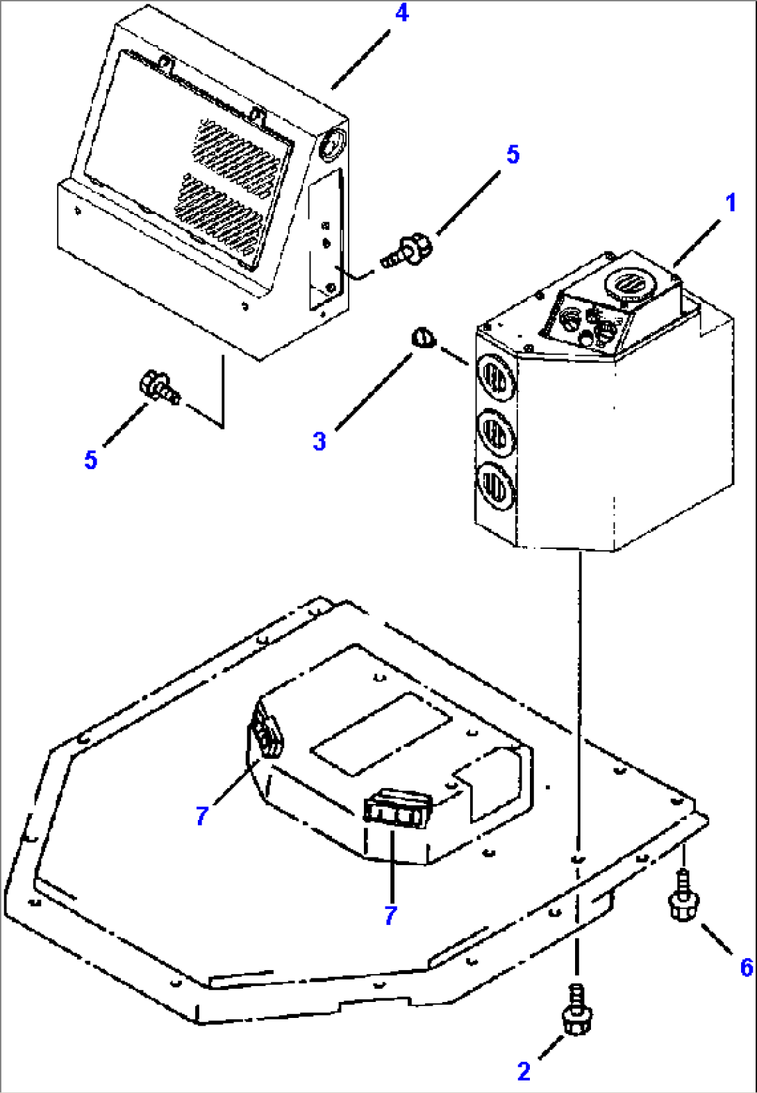 FIG NO. 5552 AIR CONDITIONER - S/N 3053 AND UP OPERATORS COMPARTMENT
