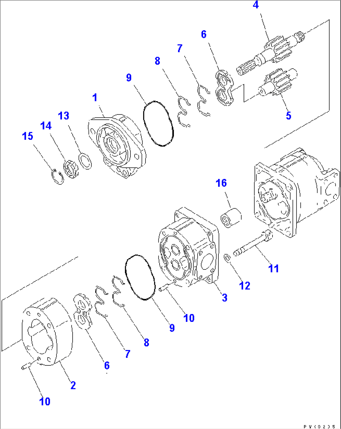 HYDRAULIC PUMP (POWER LINE) (1/2)(#4173-)