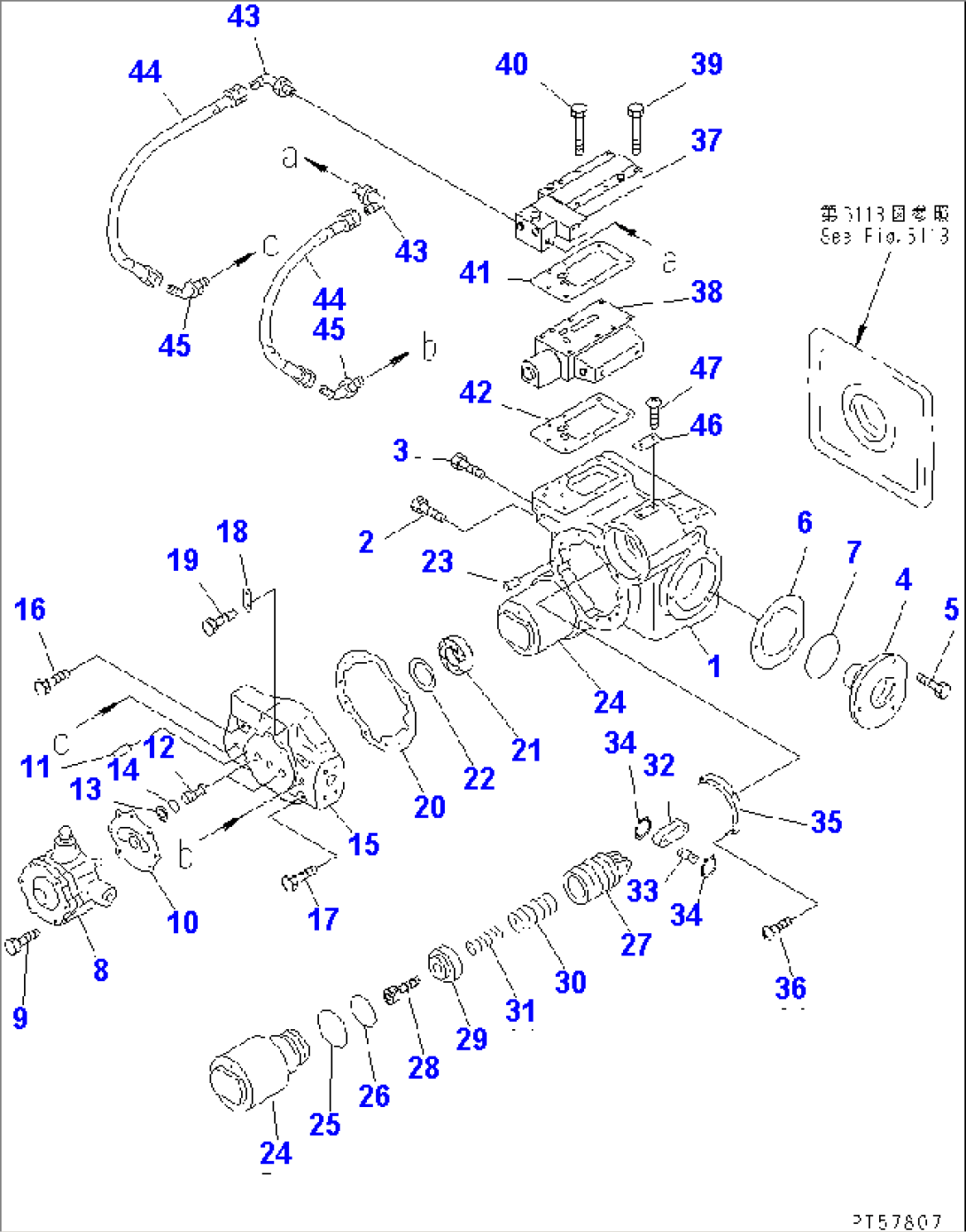 ROTOR PUMP (1/2) (HOSE POWER LIMITTER VALVE TYPE)(#10021-10021)