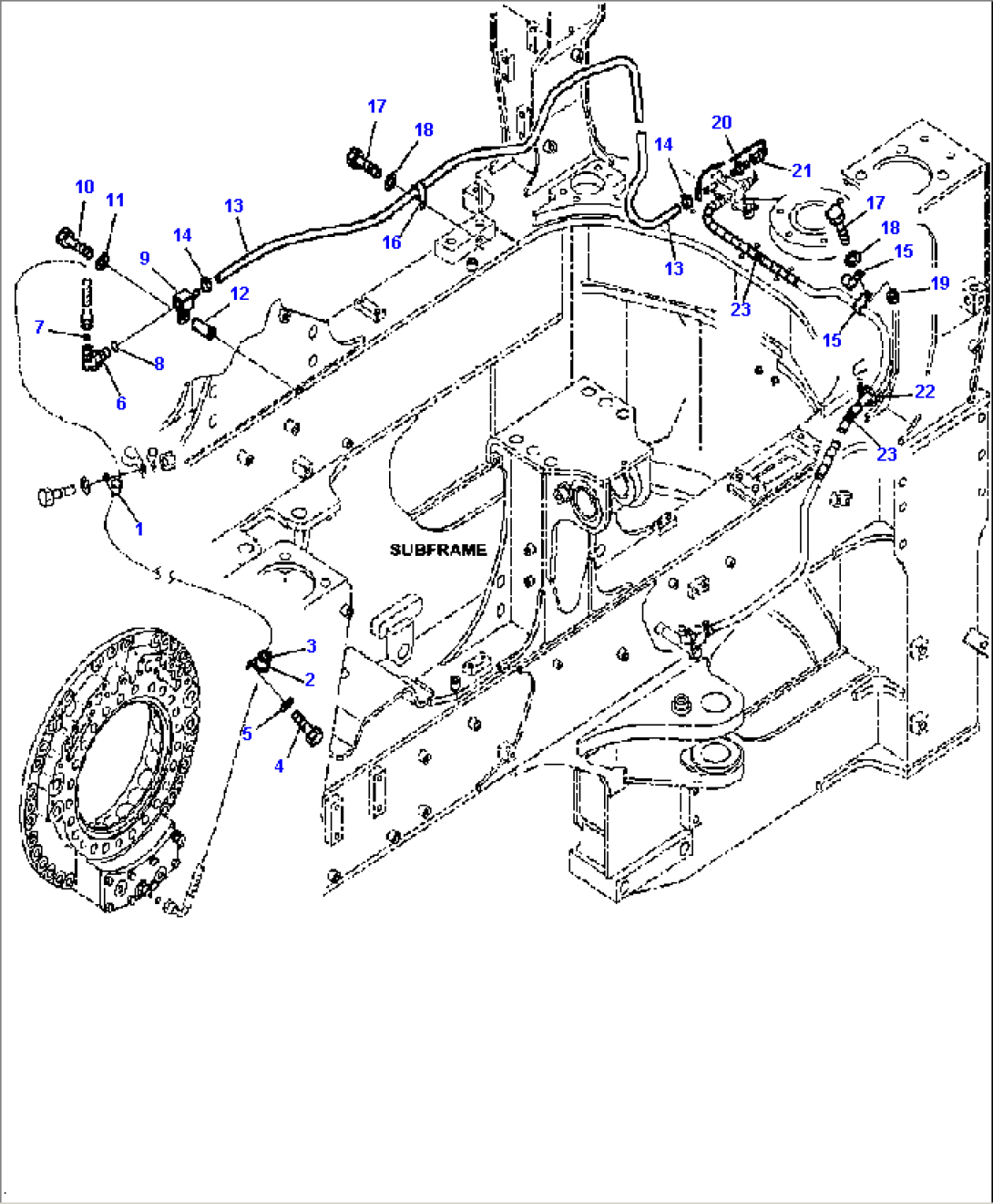 F3426-03A0 BRAKE OIL COOLING CIRCUIT R.H. FRONT COOLING SALVAGE