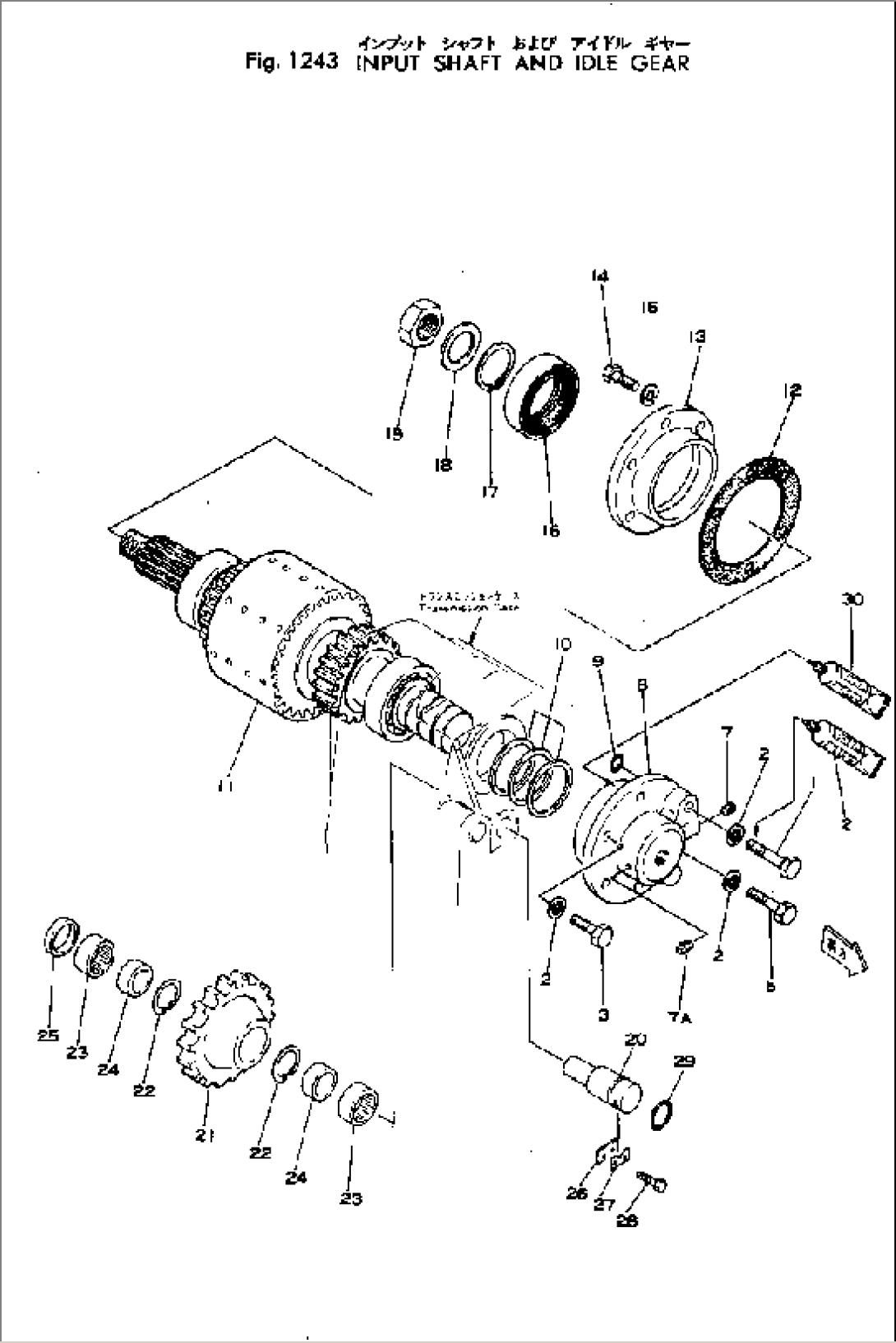 INPUT SHAFT AND IDLE GEAR