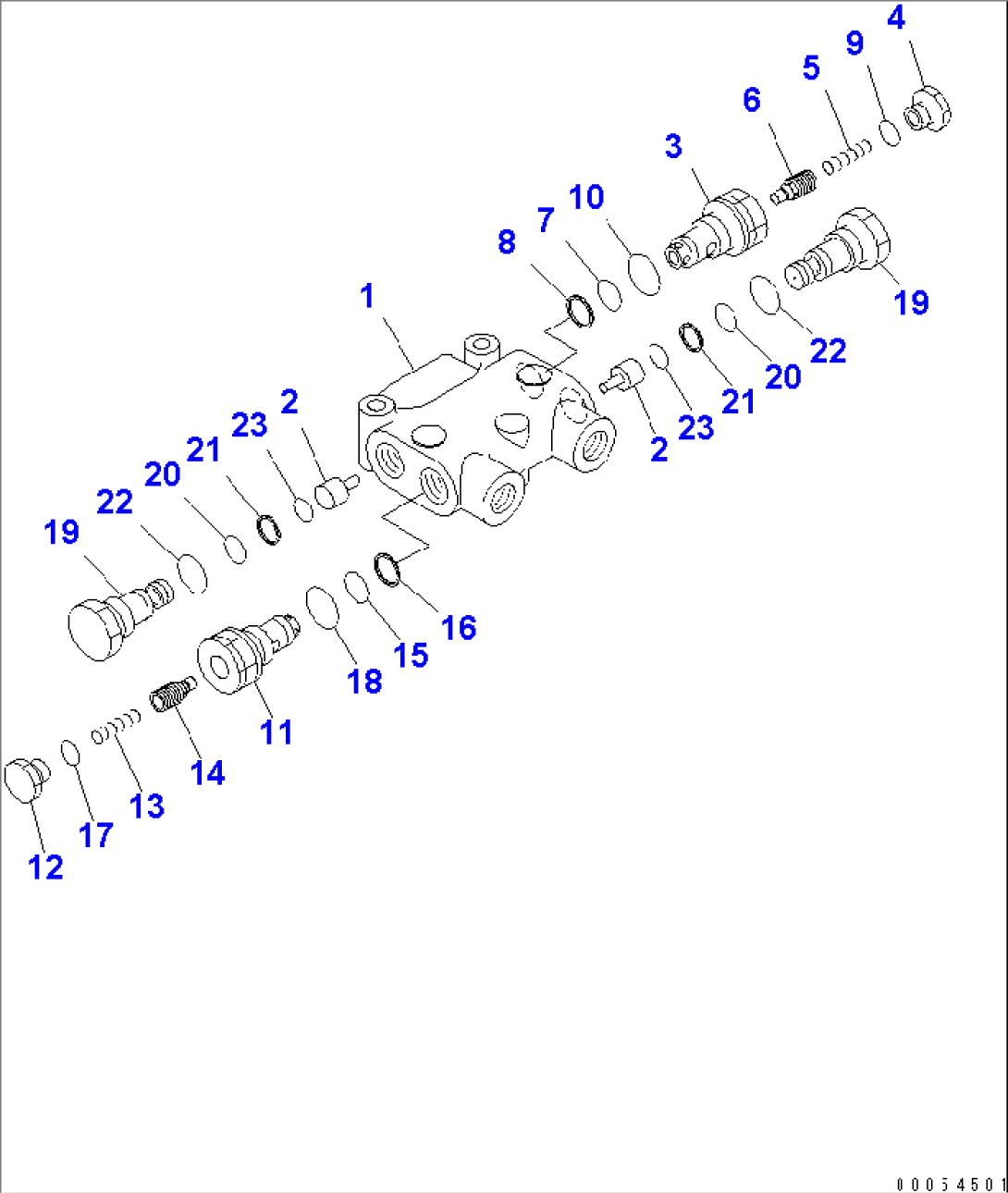 PILOT CHECK VALVE (INNER PARTS) (FOR DRAWBAR SHIFT)(#11101-)