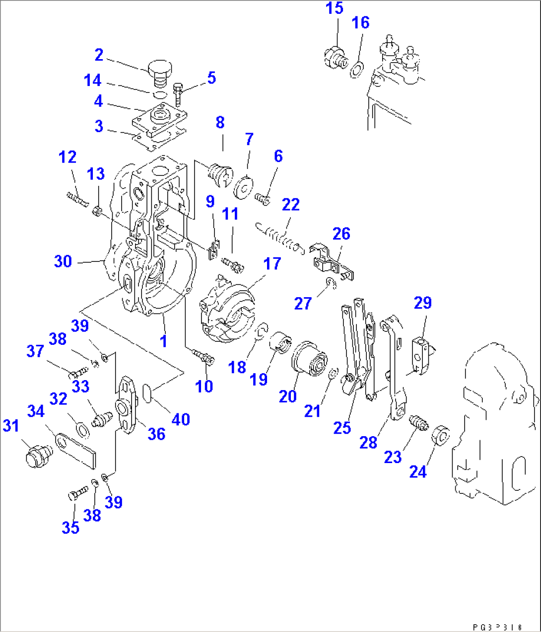 FUEL INJECTION PUMP (GOVERNOR) (1/2) (INNER PARTS)