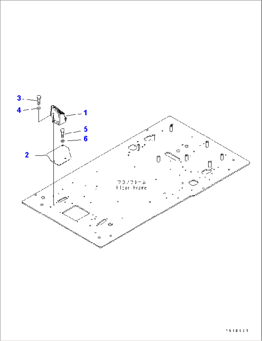 FLOOR FRAME (FOOT REST) (R.H.) (#B20001-B20199)