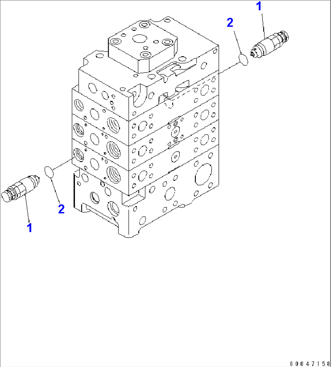 MAIN VALVE (2-SPOOL) (6/8)(#55001-)