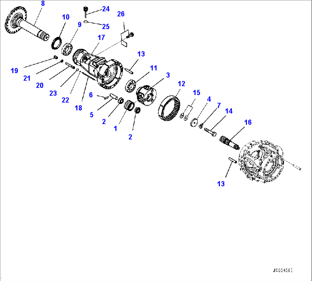 Rear Axle, Final Drive R.H. (#90216-)