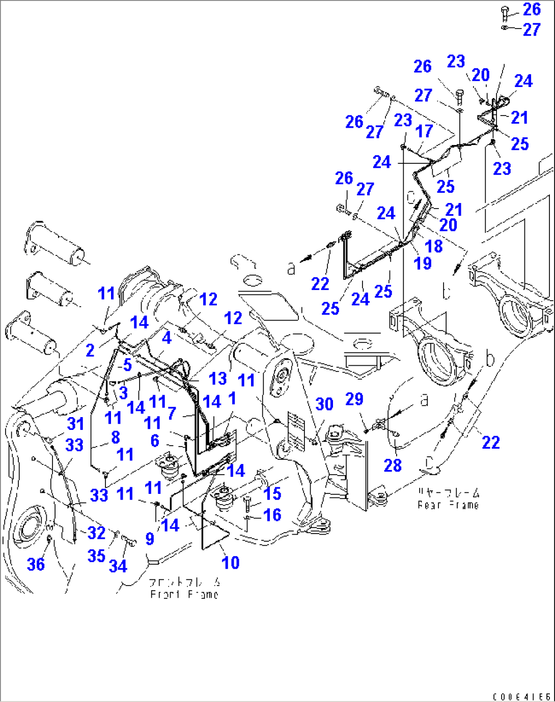 REMOTE GREASE TUBE (FOR BRAKE COOLING SYSTEM AND 3-SPOOL VALVE)(#55001-)