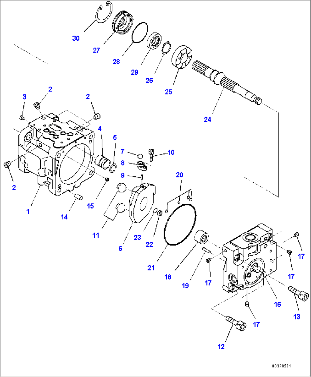 Engine Unit, Piston Pump (1/5) (#21129-)