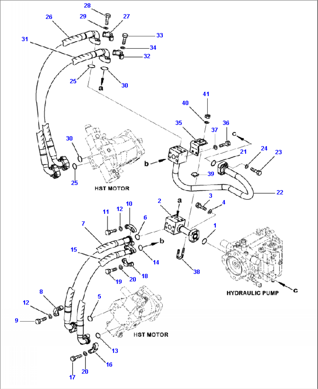 F2760-02A1 HST OIL LINE MAIN LINE FOR EMERGENCY STEERING
