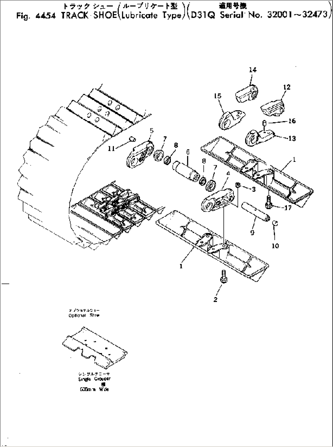 TRACK SHOE (LUBRICATE TYPE)(#32001-32473)