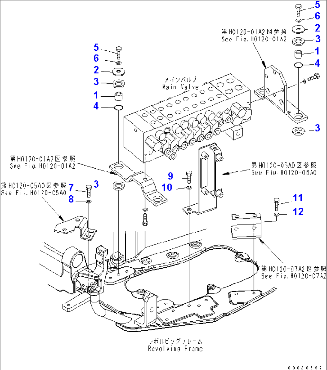 MAIN VALVE (MOUNTING PARTS) (1 ATT.)