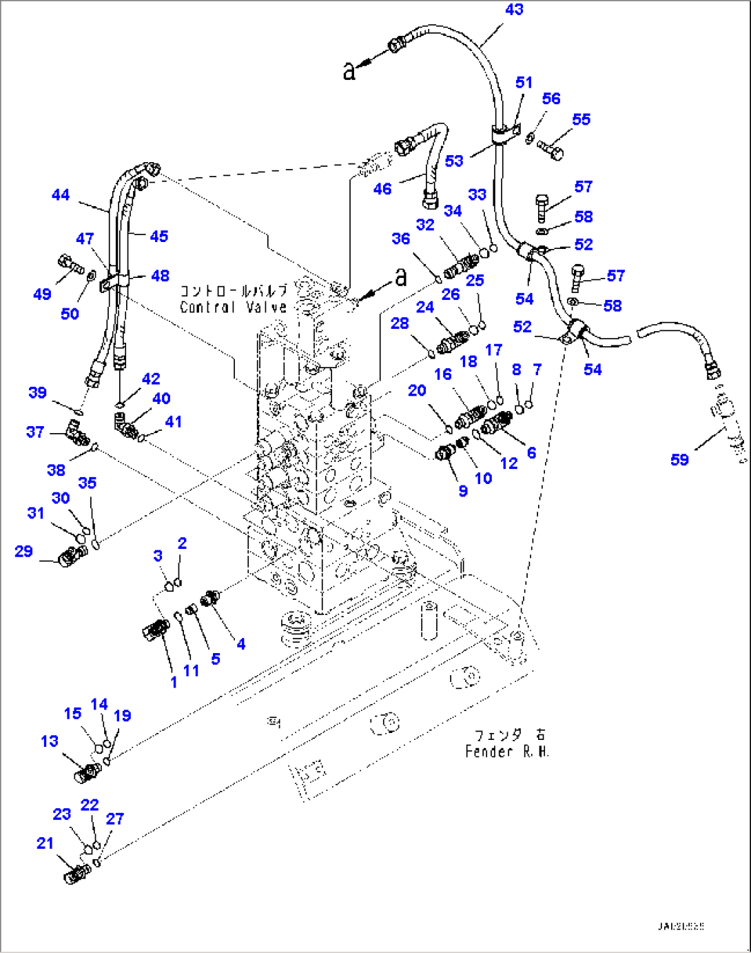 Fender Group, Control Valve Steering Piping (#80084-)