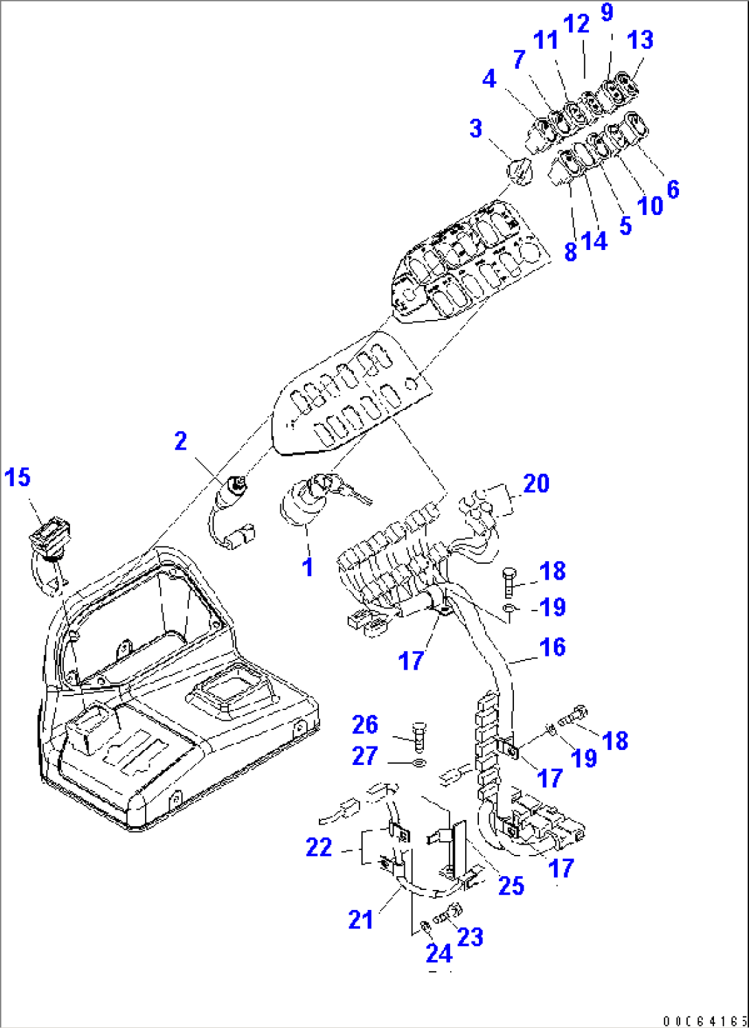 LOADER CONTROL (SWITCH) (WITH FNR SWITCH) (FOR 3-SPOOL VALVE)(#55001-)