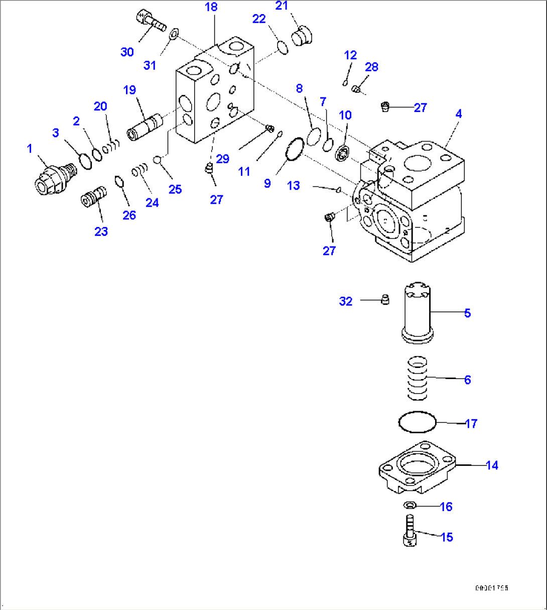 Cooling Fan Drive Piping, Pilot Valve (#20003-)