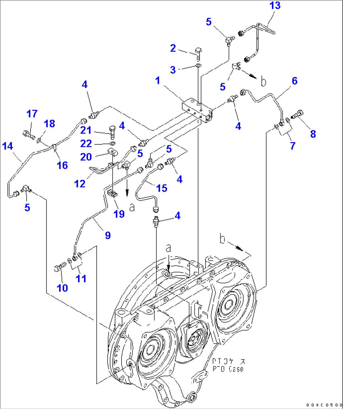POWER TAKE OFF (LUBRICATION) (PIPING)