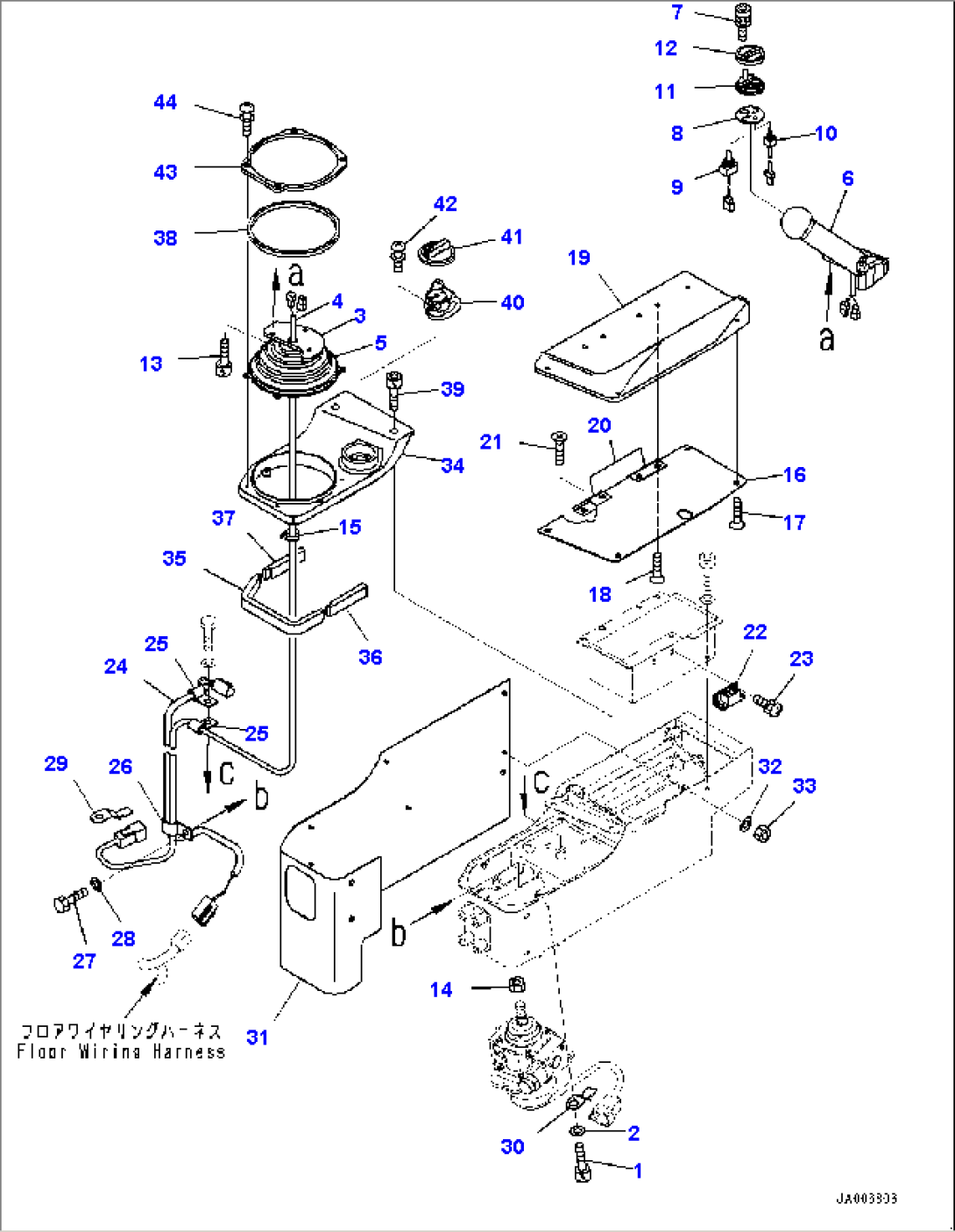 ROPS Cab, Travel Control Lever (#80001-)