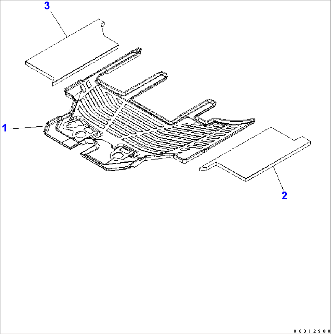 FLOOR MAT (FOR 2-PERSONS CAB AND TACHOGRAPH)