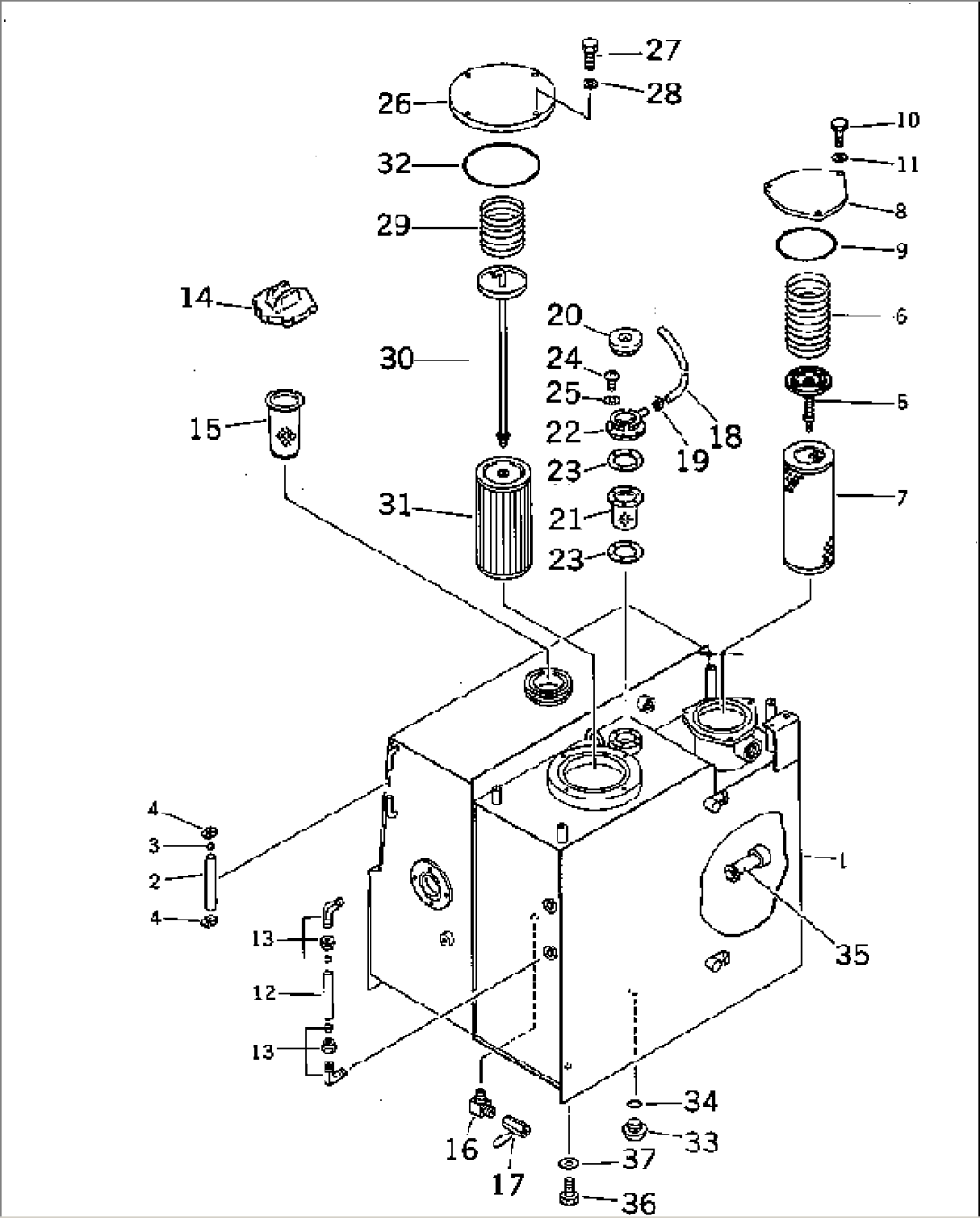 HYDRAULIC OIL AND FUEL TANK