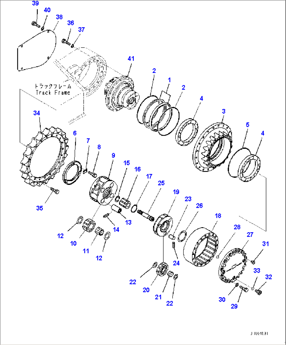 Final Drive, Inner Parts, Travel Motor (2/2)