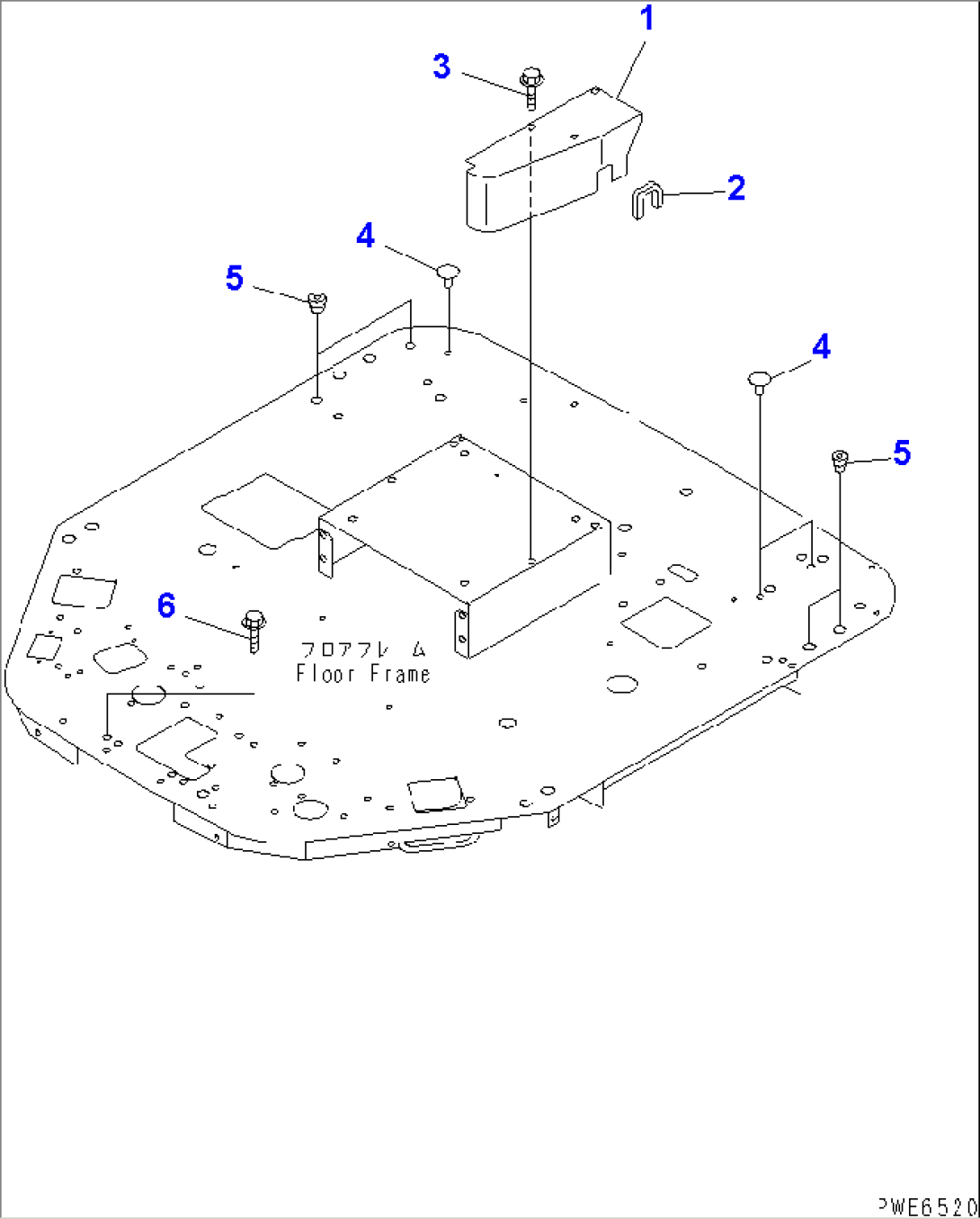 FLOOR (RELATED PARTS) (WITH 2-PERSONS CAB AND TACHOGRAPH)