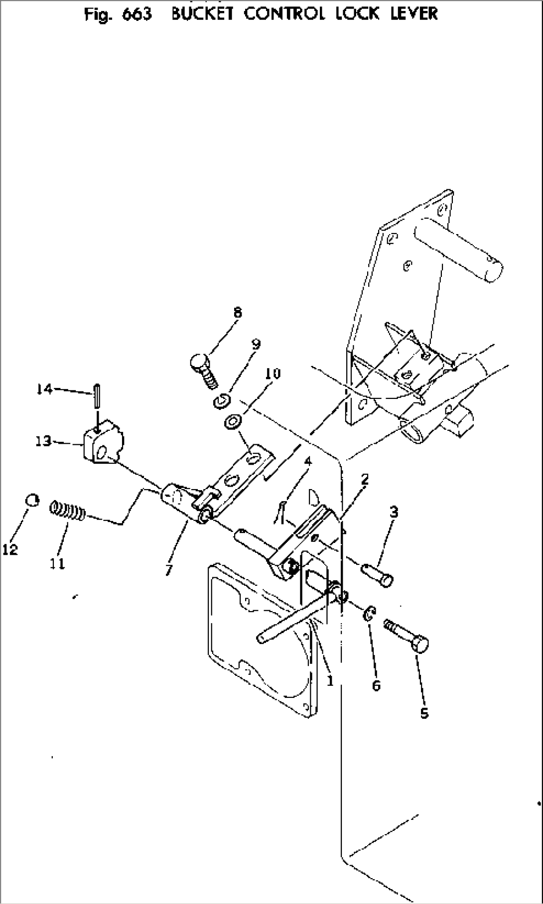 BUCKET CONTROL LOCK LEVER