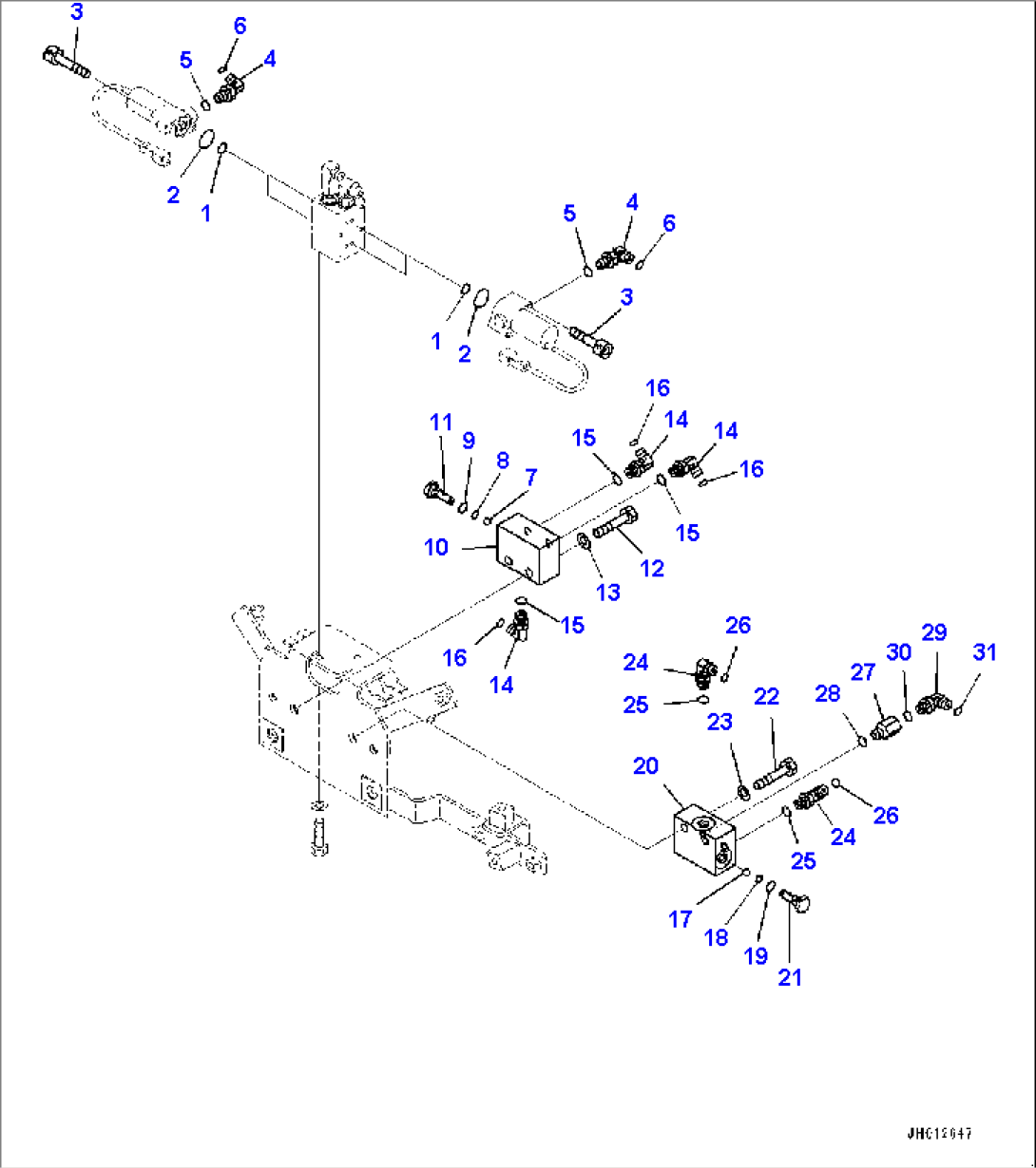 Quick Coupler Piping, EPC Valve Related Parts (2/2) (#451080-)