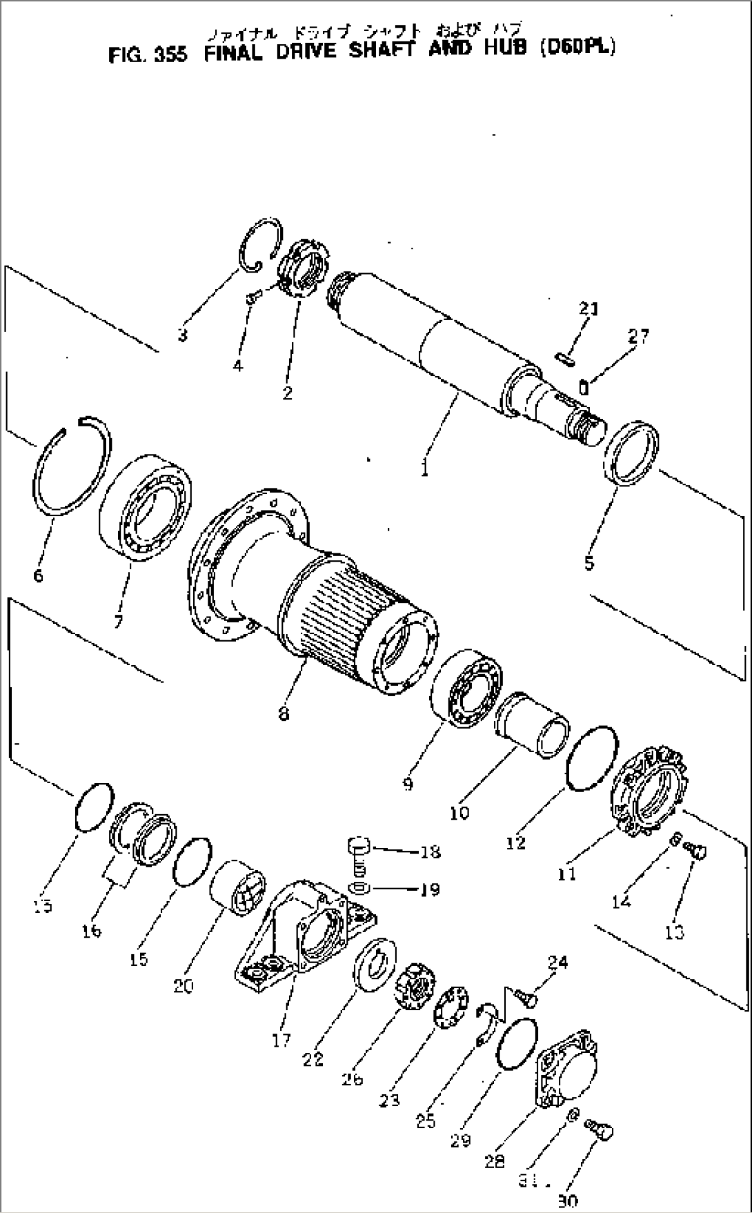 FINAL DRIVE SHAFT AND HUB