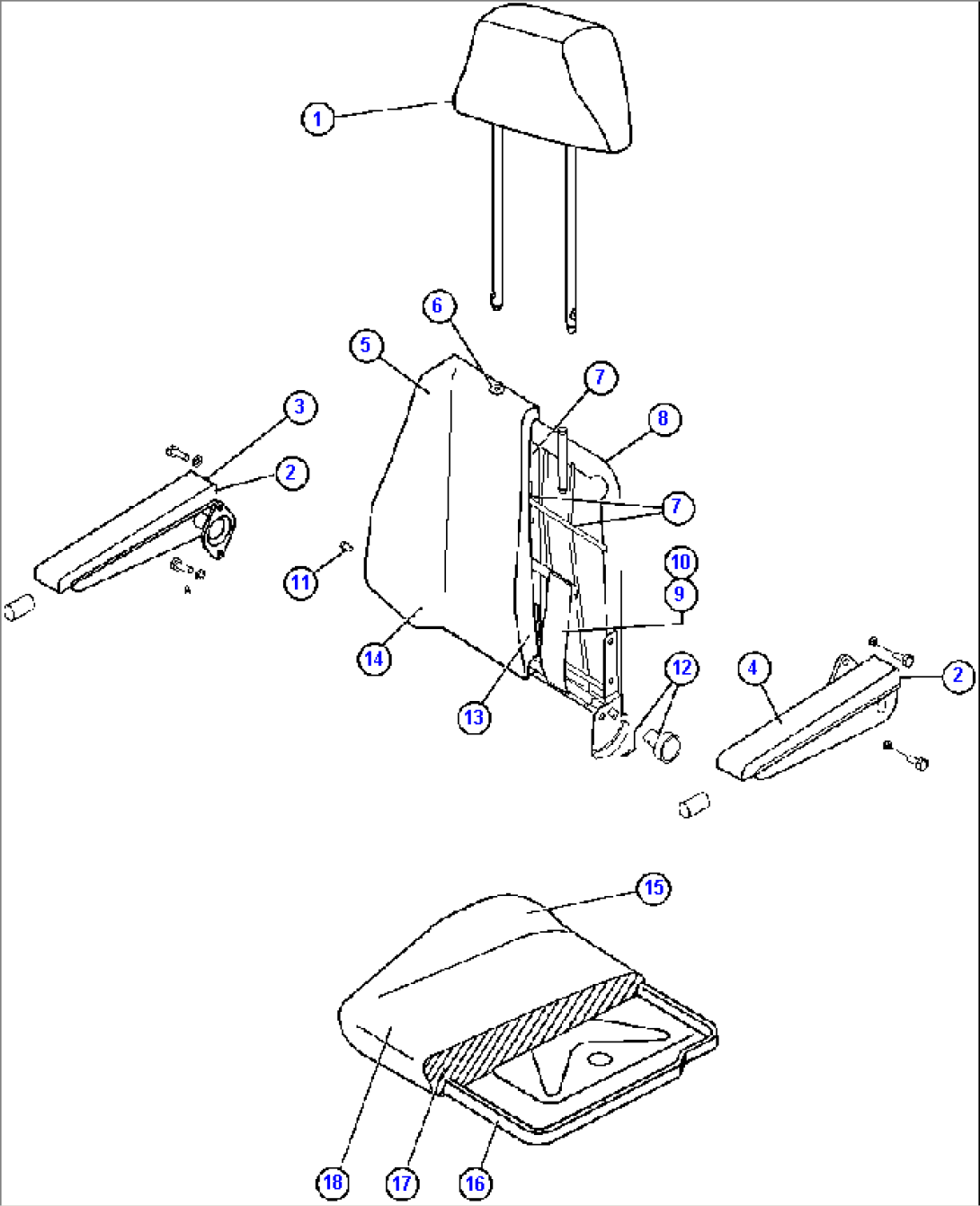 PASSENGER SEAT ASSEMBLY - 2 (PC2371)