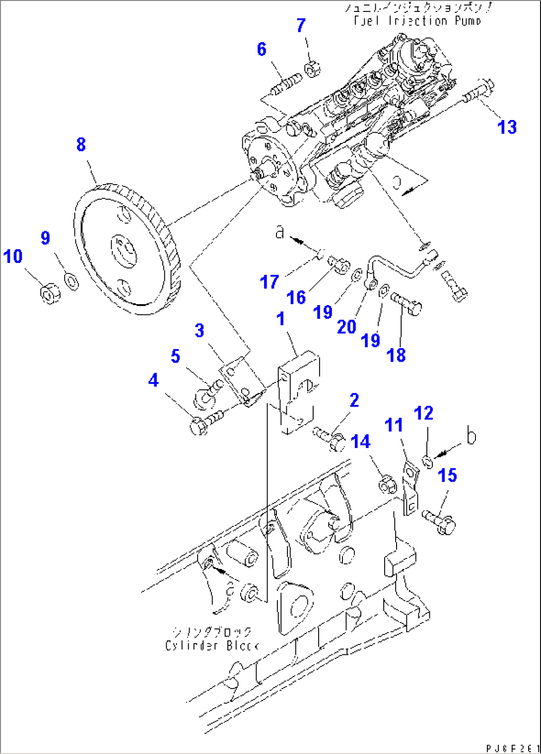 FUEL INJECTION PUMP MOUNTING(#26304081-26318609)