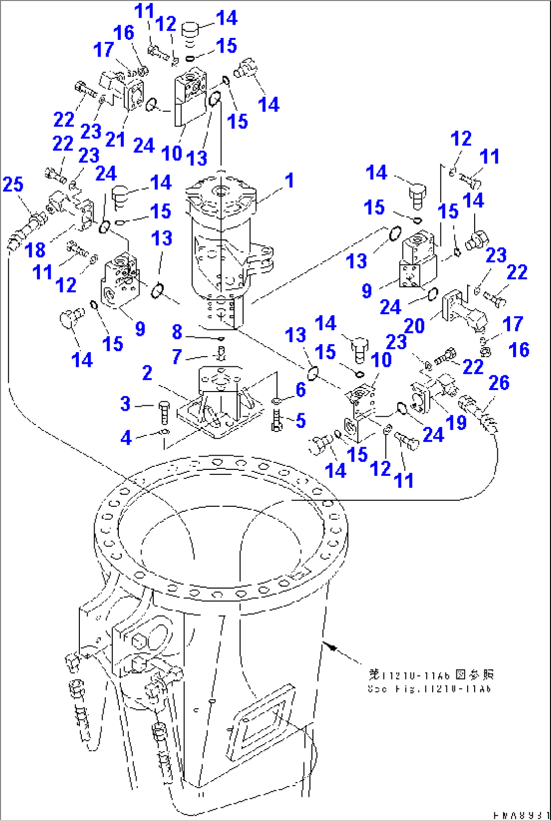 ROTARY ARM (SWIVEL JOINT) (MOUNT AND RELATED PARTS) (1/2)
