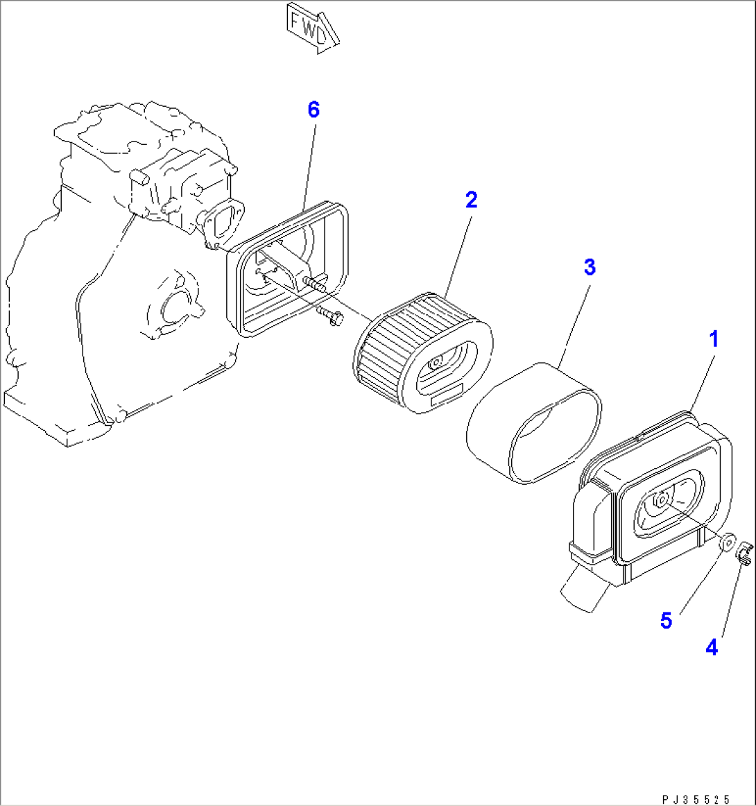 AIR CLEANER AND MOUNTING