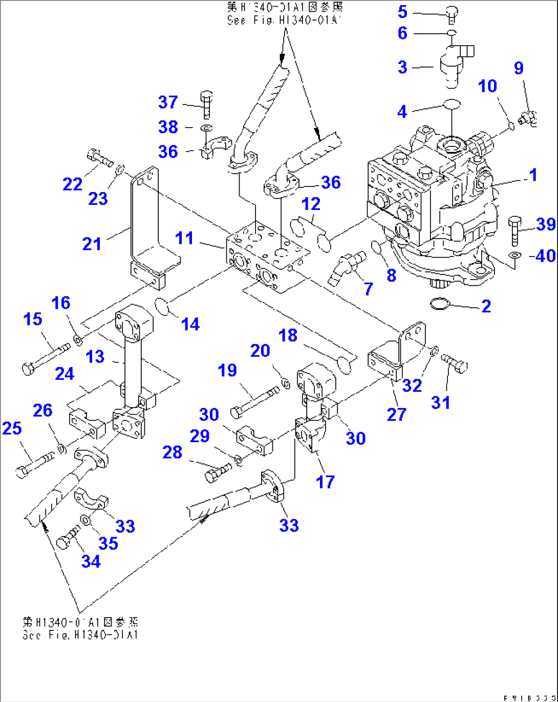 SWING MOTOR (REAR)(#31001-)