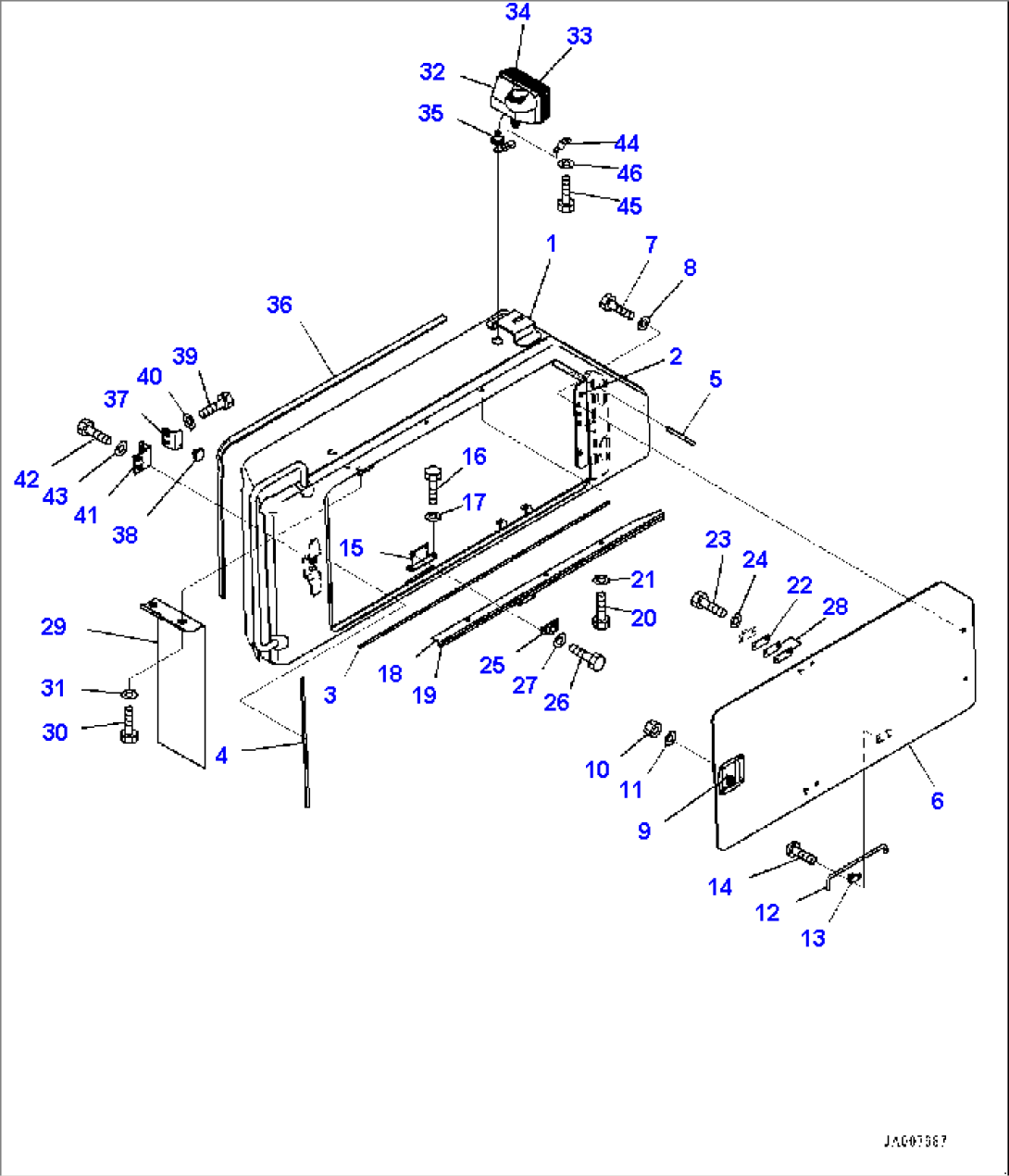 Fender Cover, Battery Box Cover (#80001-)