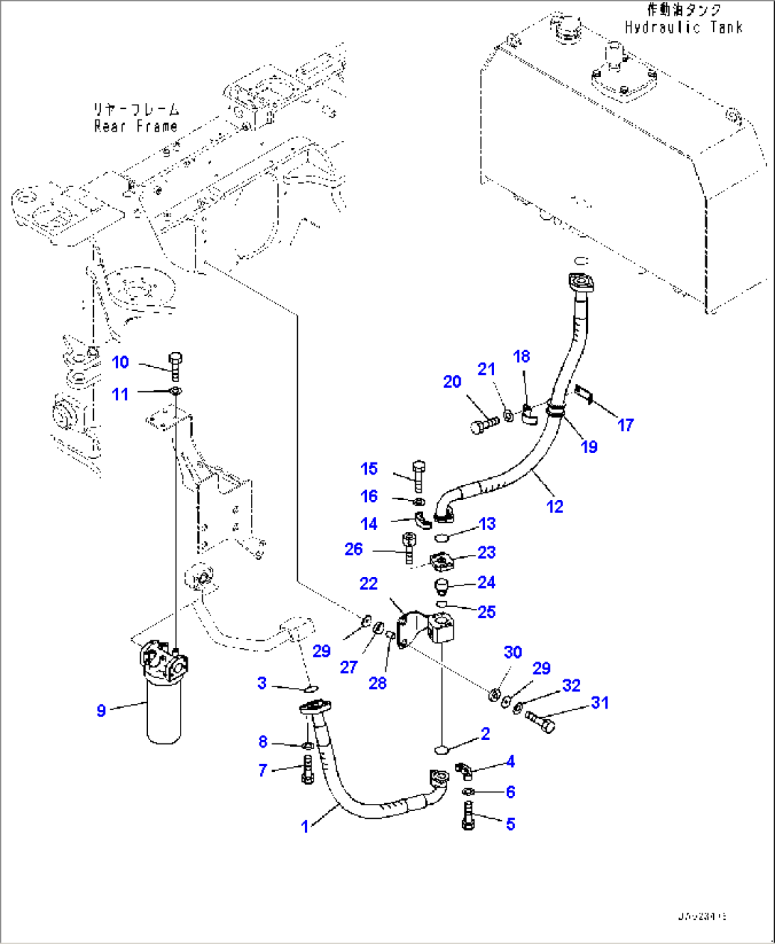 Hydraulic Piping, Filter (#85001-)